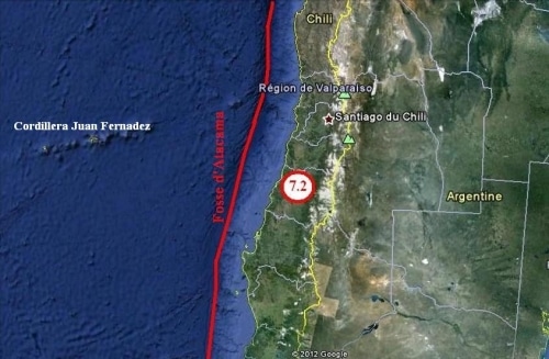 Un puissant séisme, d’une magnitude de 7.1, a secoué le centre du Chili le 25 Mars 2012.